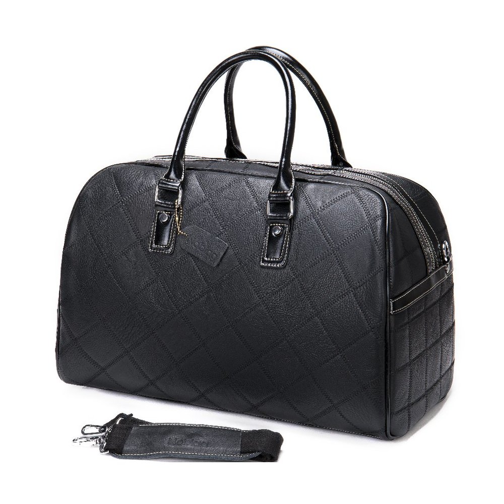 Noblag Leather Duffel Bag Unisex Weekender